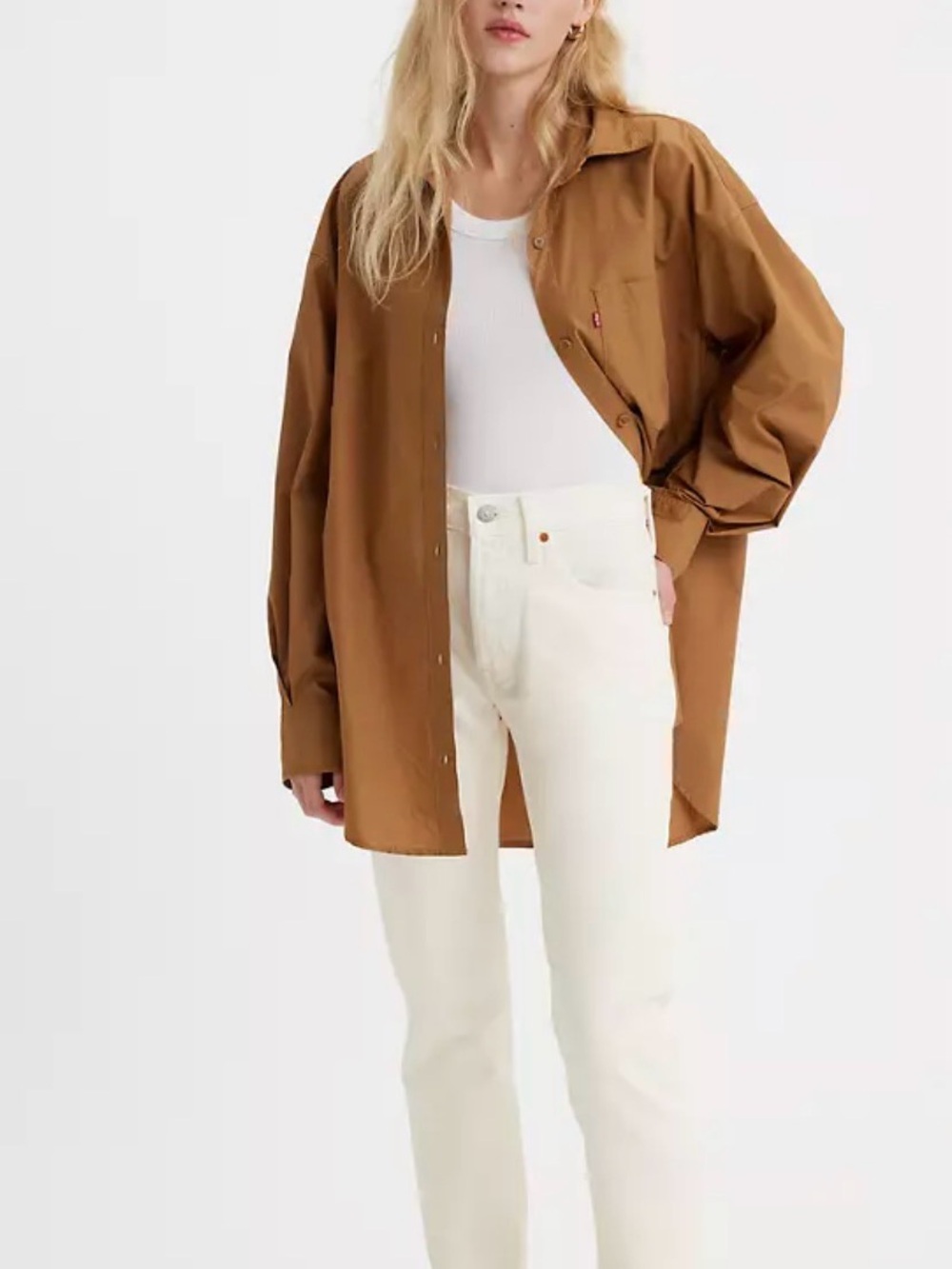501 Levis High Rise Jeans In White
